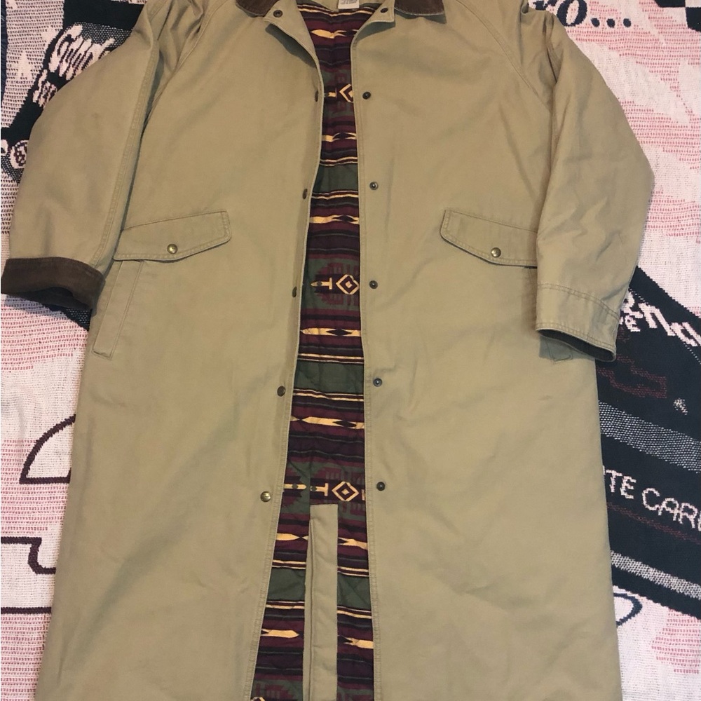 L.L. Bean Aztec lined trench  Coat